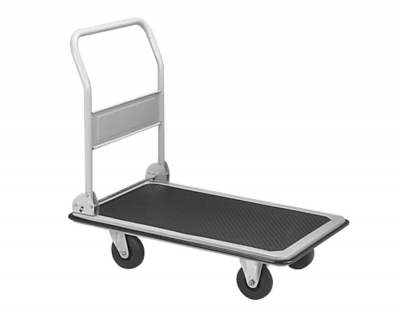 Тележка платформенная 600 кг TOR PH600 (800х500) со складной ручкой (пластиковые колеса 100 мм) HV Market