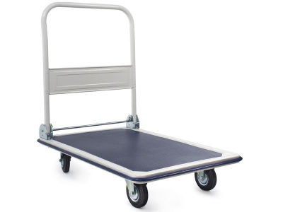 Тележка платформенная 300 кг TOR PH300 (820х575) со складной ручкой (резиновые колеса 125 мм) HV Market