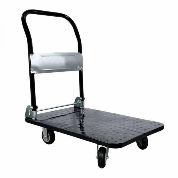 Тележка платформенная 950 кг TOR PH950 (1100х780) со складной ручкой (резиновые колеса 150 мм) HV Market