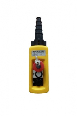 Пульт управления XAC-A2713Y для тали (2 кнопки, 1 скорость, ключ-марка, стоп, IP65, 380В) HV Market