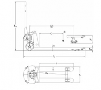 Гидравлическая тележка (рохля) HP ESE 20/5 с весами HV Market
